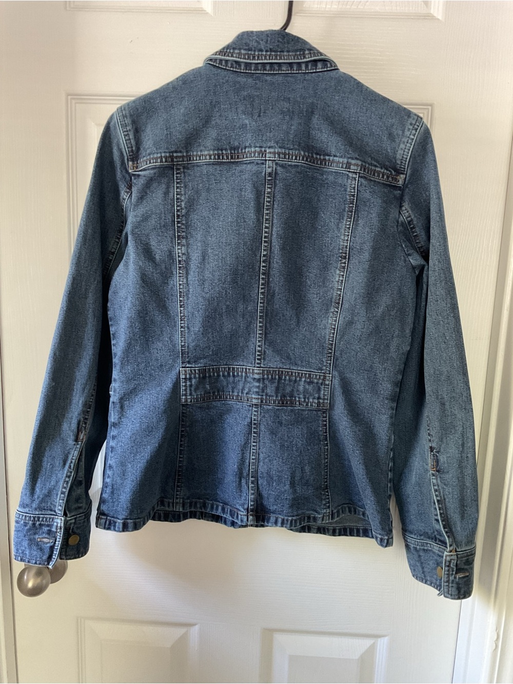 Jones New York Signature Women’s Denim Jacket Small Blue Stretch 4 Pocket - Picture 4 of 6